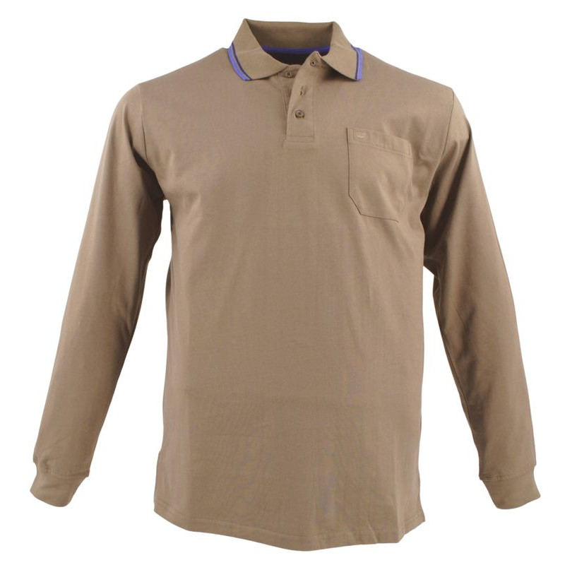 polo homme marron taupe de chez REDMOND