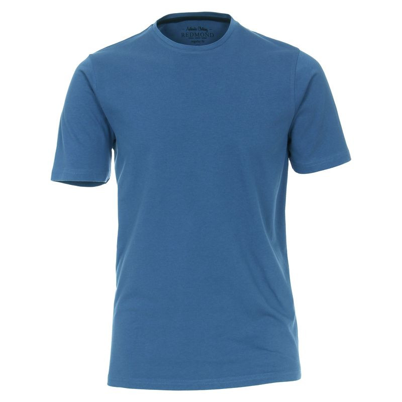 t-shirt uni bleu col rond REDMOND