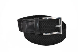 Ceinture extensible M.E.N.S. tressée noir Basalt