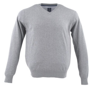 Pull coton homme REDMOND 600rd col V gris