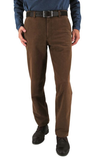 Pantalon peau de pêche MENS Madrid caramel 2046Med