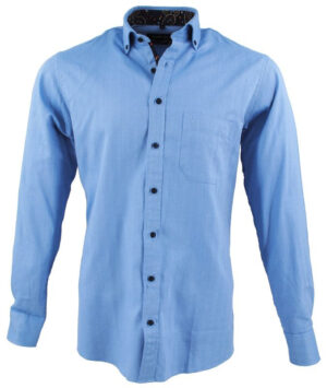 Chemise MARVELIS casual bleu ciel avec patch