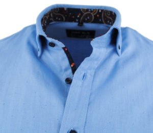 Chemise MARVELIS casual bleu ciel avec patch