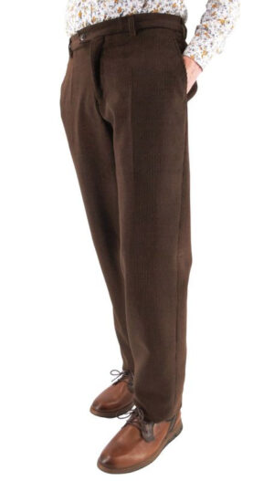 Pantalon velours de laine GIANNI MARCO marron H093