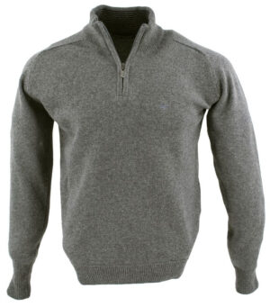 pull laine BEST GUEST col zip gris 703bg