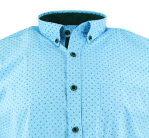 Chemise CAP TEN col boutonné bleu ciel