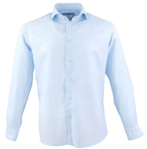 Chemise ETERNA 1863 coton lin Modern Fit bleu ciel