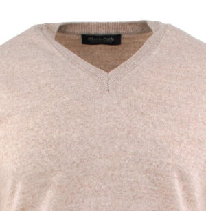 pull col V MONTE CARLO 4021mc laine fine beige