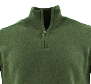 pull BEST GUEST zip col montant 80% laine 703bg vert