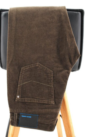 pantalon velours 5 poches PIERRE CARDIN Lyon marron / gris