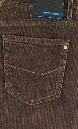 pantalon velours 5 poches PIERRE CARDIN Lyon marron / gris