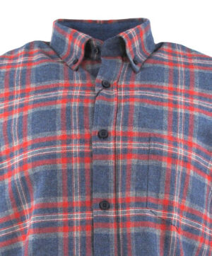 chemise chaude en flanelle CAPTEN carreaux rouge et marine