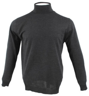 pull col roulé laine fine GUY DE BERAC R0529 anthracite