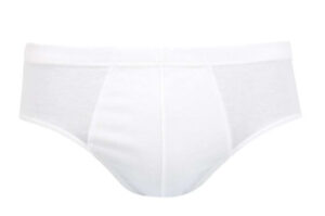 Slip EMINENCE taille haute fermé coton égyptien 1E06 blanc