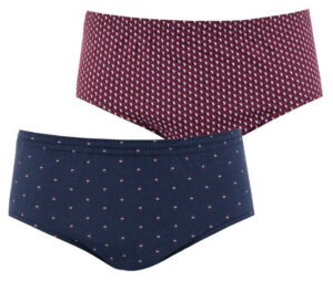 2 Slips taille haute EMINENCE LE14 marine et bordeaux