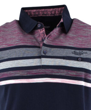 polo homme MONTE CARLO marine et rose