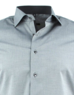 chemise Eterna Slim Fit 8888 gris patch anthracite