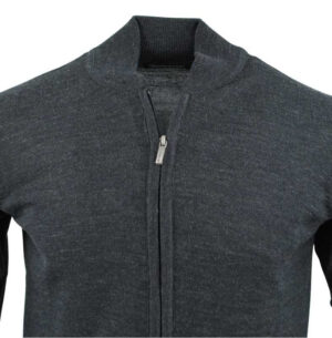 gilet zippé MONTE CARLO 4029 laine fine anthracite