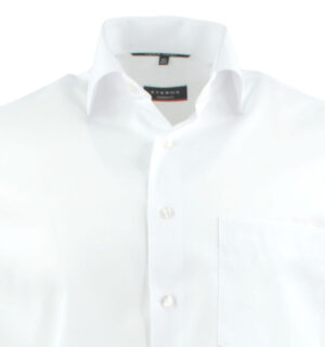 chemise Eterna uni blanc manches courtes Modern Fit 8817et