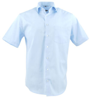 chemise Eterna Modern Fit uni bleu manches courtes 8817et