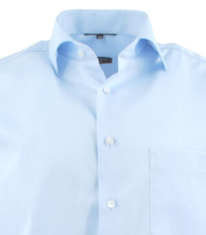 chemise Eterna Modern Fit uni bleu manches courtes 8817etm