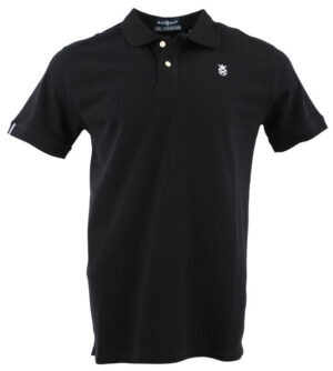 polo homme coton noir BLACK WELLIS