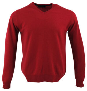 pull laine cachemire BEST GUEST col V rouge 228420bg