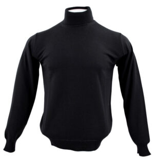 pull homme col roulé noir BEST GUEST 314R