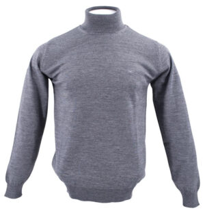 pull homme col roulé gris BEST GUEST 314R