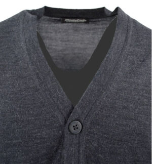 gilet boutonné laine MONTE CARLO 4028mc anthracite