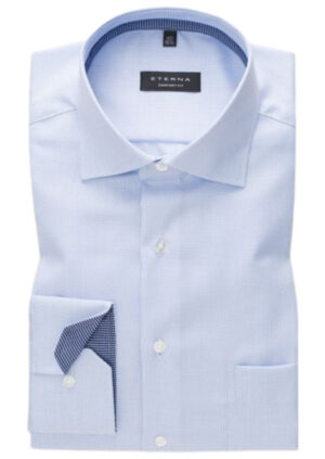 chemise coupe large ETERNA bleu 3116et