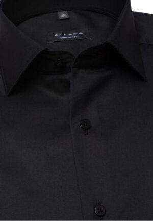 chemise coupe large ETERNA noir 8817et