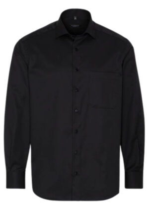 chemise coupe large ETERNA noir 8817et