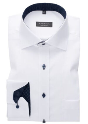 chemise coupe large ETERNA blanc 8100et