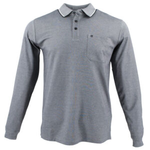 polo léger manches longues gris CASA MODA