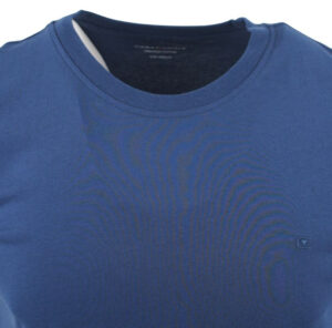 Tee-shirt bleu indigo col rond CASA MODA 004200rd