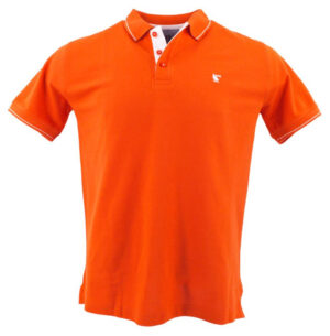 polo manches courte BANDE ORIGINALE orange et blanc 140170bo