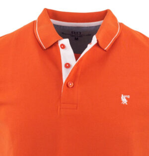 polo manches courte BANDE ORIGINALE orange et blanc 140170bo