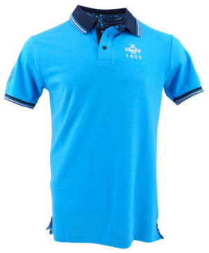 polo manches courtes bleu azur BLACK WELLIS