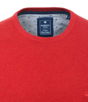 Pull coton col rond rouge REDMOND 500rd