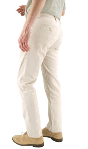 Pantalon coton lin beige PIONEER Robert 2200pi