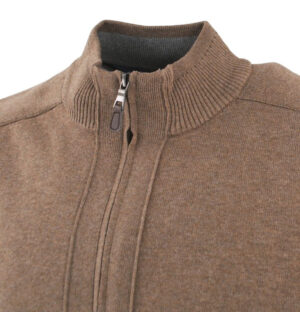 gilet zip coton REDMOND marron clair 681rd