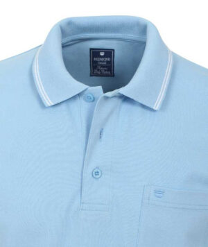 Polo bleu ciel liseré blanc REDMOND 231410900rd