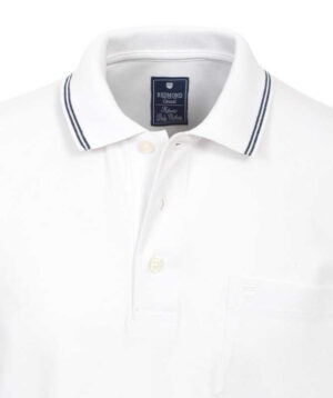 Polo blanc liseré bleu REDMOND 231410900rd