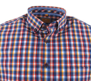 chemise carreaux REDMOND casual Fit bleu et rouge