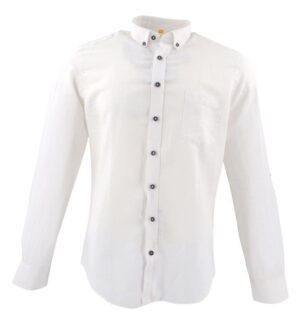 chemise en mélange lin et coton blanc Redmond