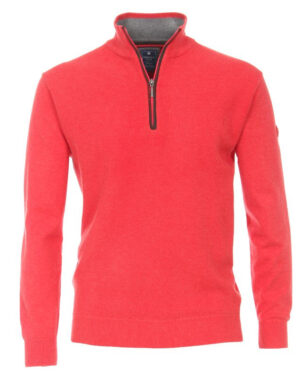 Pull coton col montant rouge pâle REDMOND 623rd