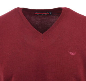 pull col V BEST GUEST bordeaux régular 202bg