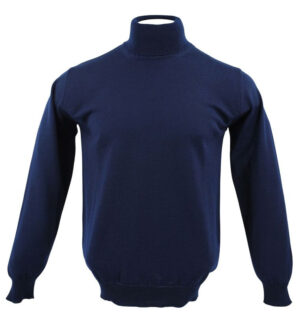 pull homme col roulé marine clair BEST GUEST 314R