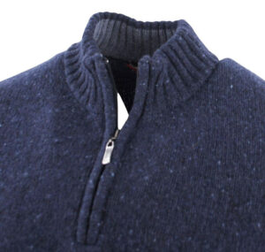 pull laine aspect tweed BEST GUEST col zip marine Bill_A